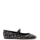 Blair Ballet Flat In Black Leather and Metallic Studs - Endless Waves