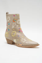 FP Bowers Embroidered Boot on a White Backdrop