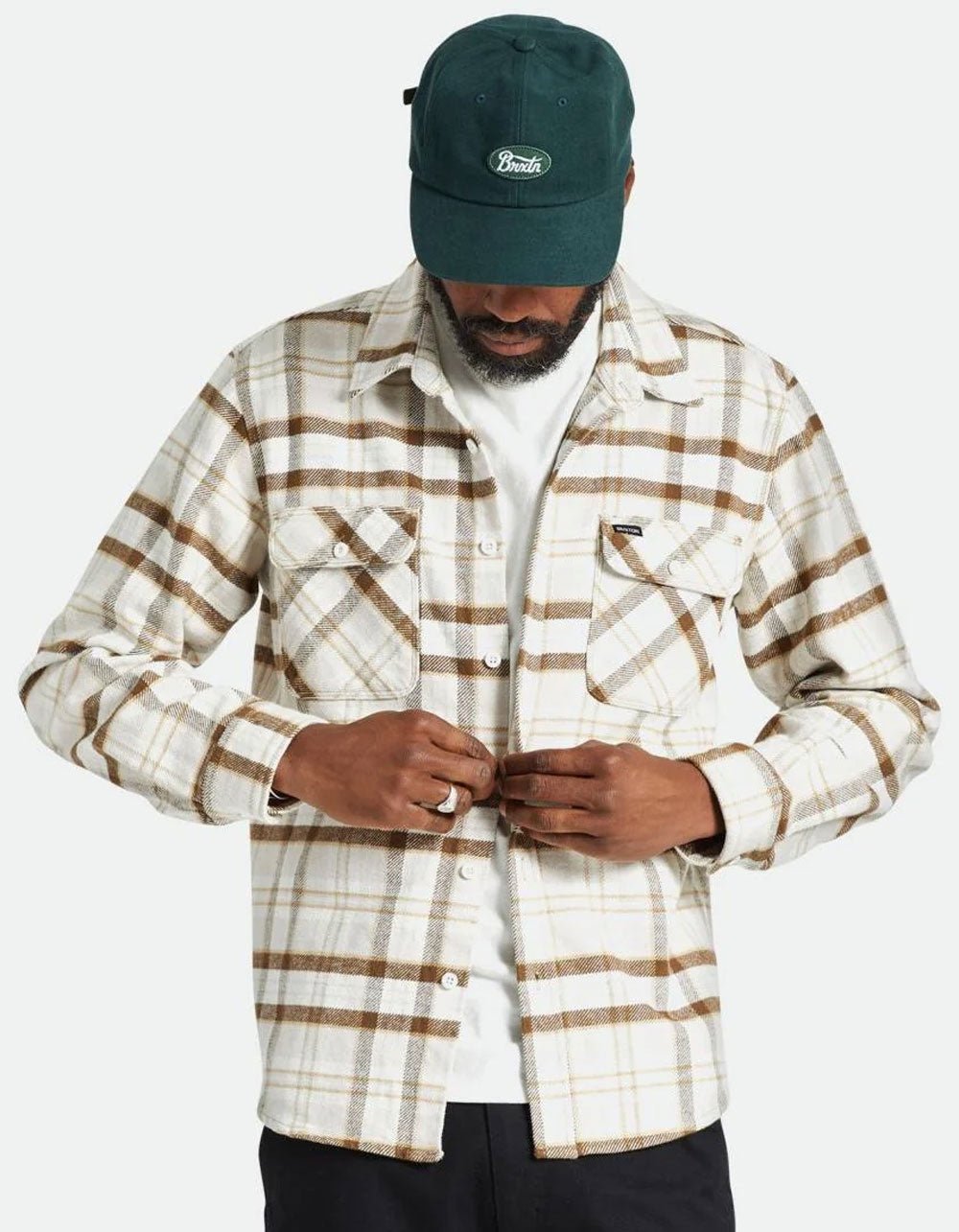 Brixton Bowery Heavy Weight LS Flannel - Final Sale Endless Waves