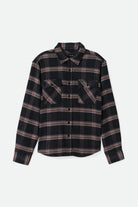 Brixton Brixton Bowery Stretch Water Resistant Flannel Black Charcoal Barn Red