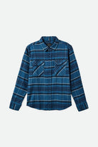 Brixton Men's Bowery Stretch Water Resistant Flannel Ocean Blue