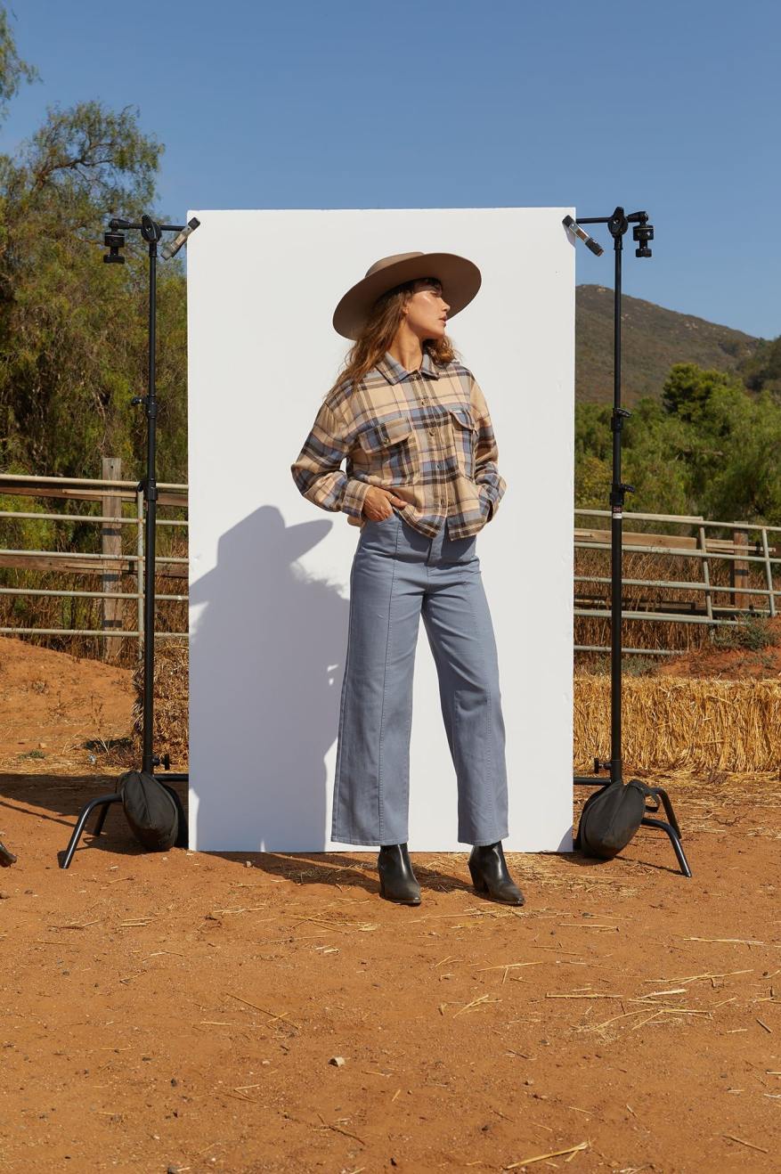 Brixton Bowery Women's L/S Flannel Endless Waves