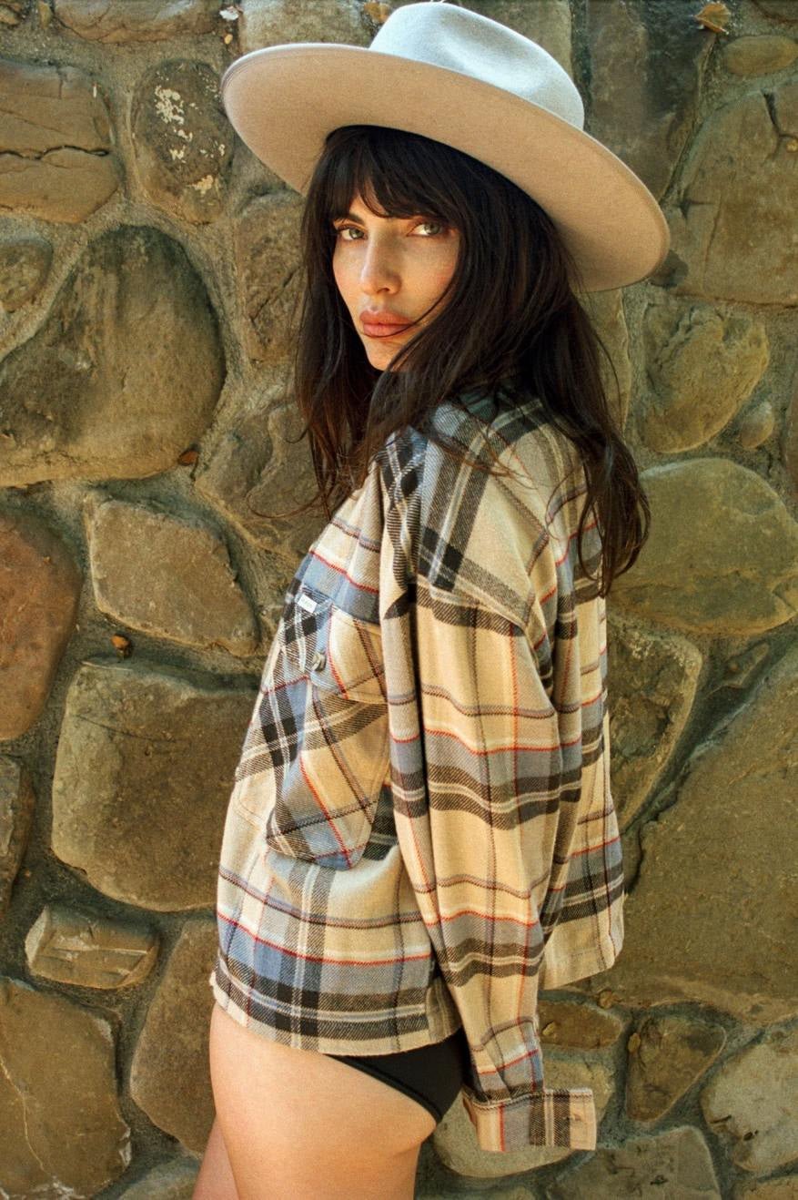 Brixton Bowery Women's L/S Flannel Endless Waves