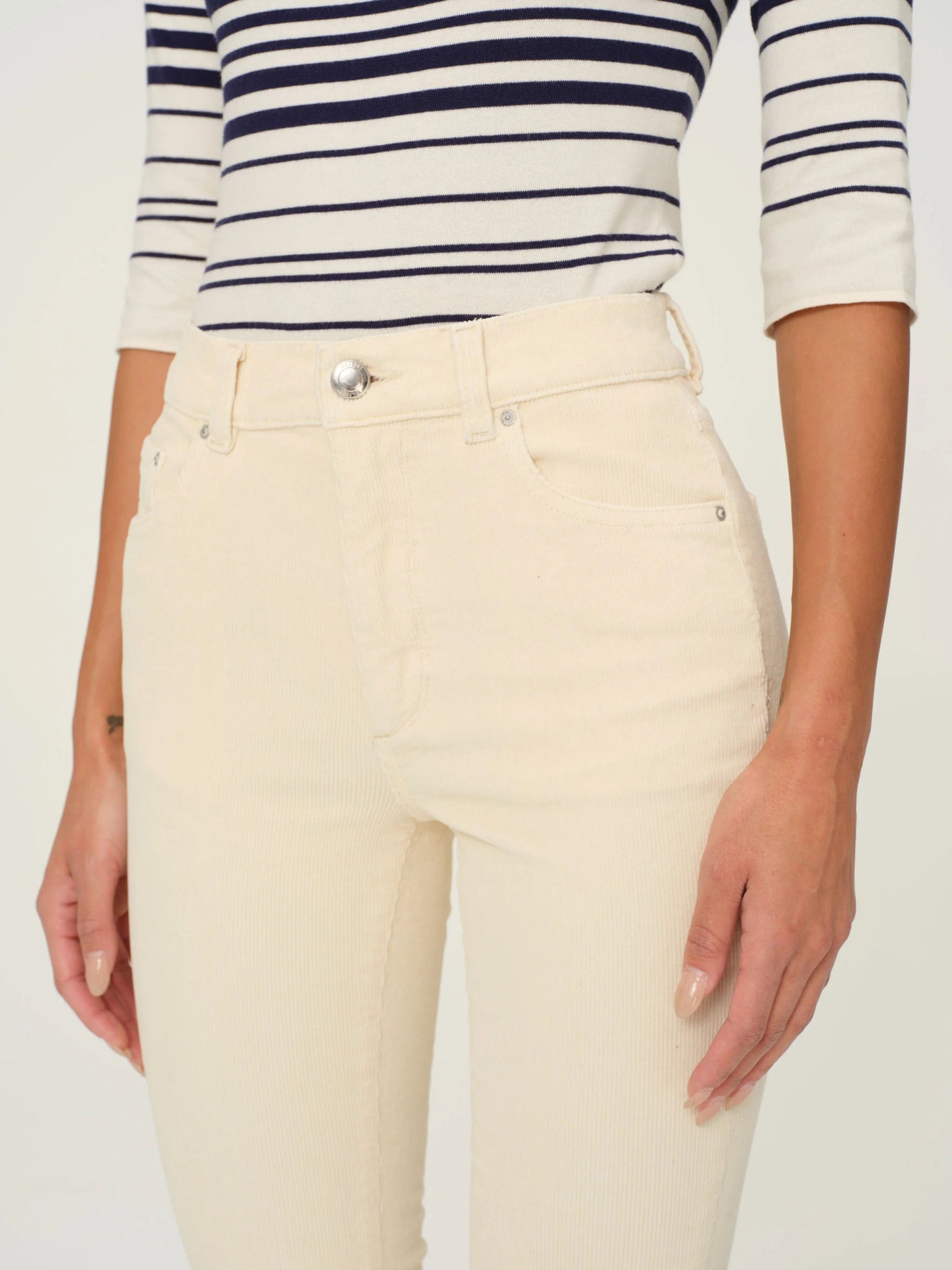 DL1961 DL1961 Bridget Boot Crop Flares in Manilla Cord Endless Waves