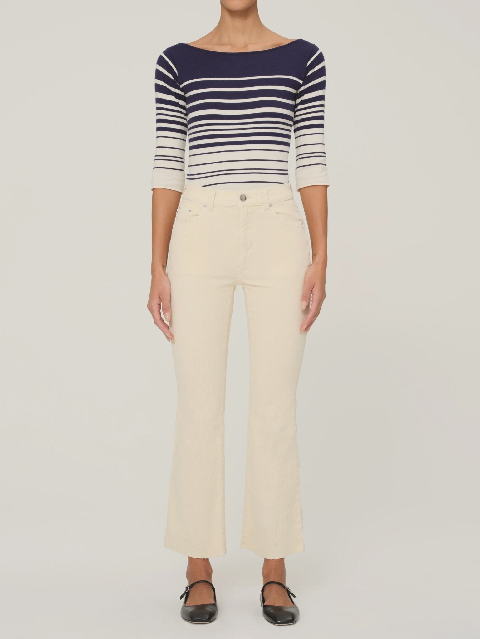 DL1961 DL1961 Bridget Boot Crop Flares in Manilla Cord Endless Waves