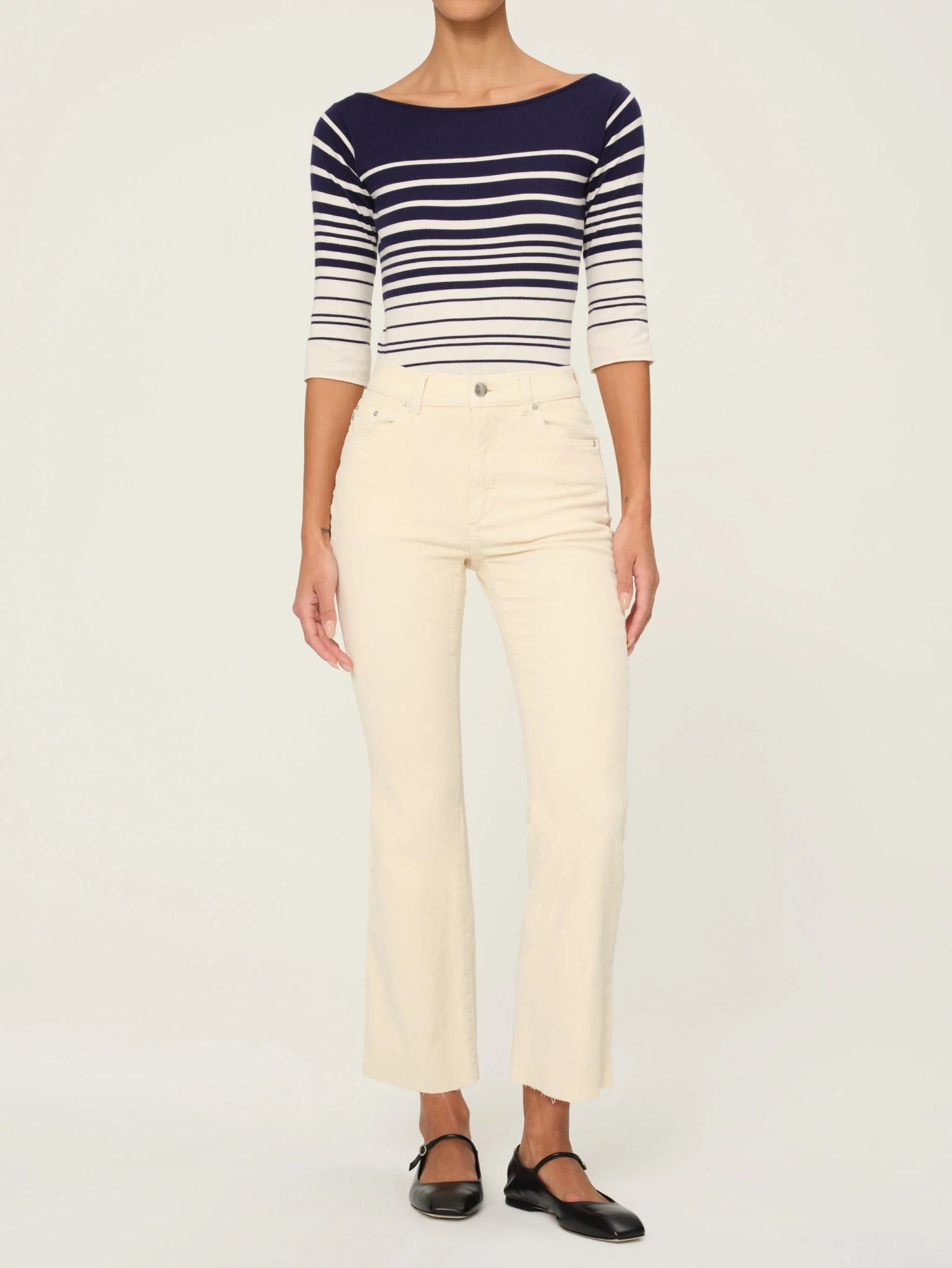 DL1961 DL1961 Bridget Boot Crop Flares in Manilla Cord Endless Waves