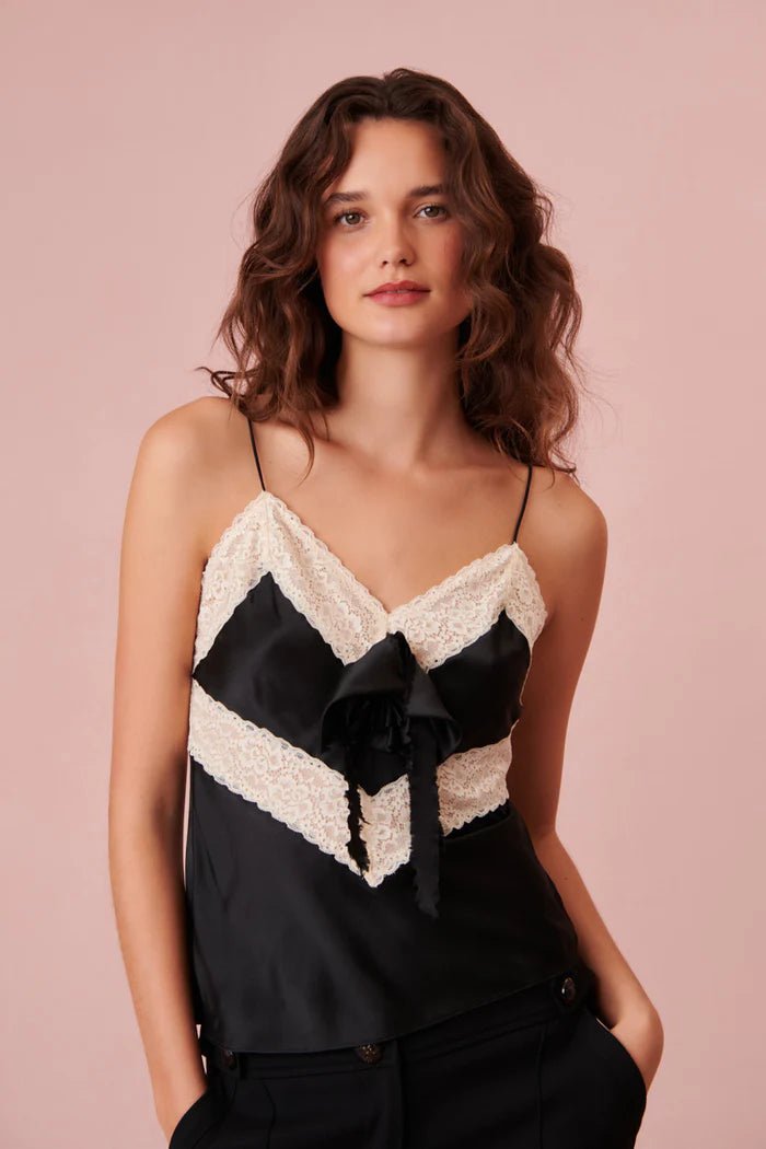 LoveShackFancy LoveShackFancy Lace - Trimmed Brimsley Top Endless Waves