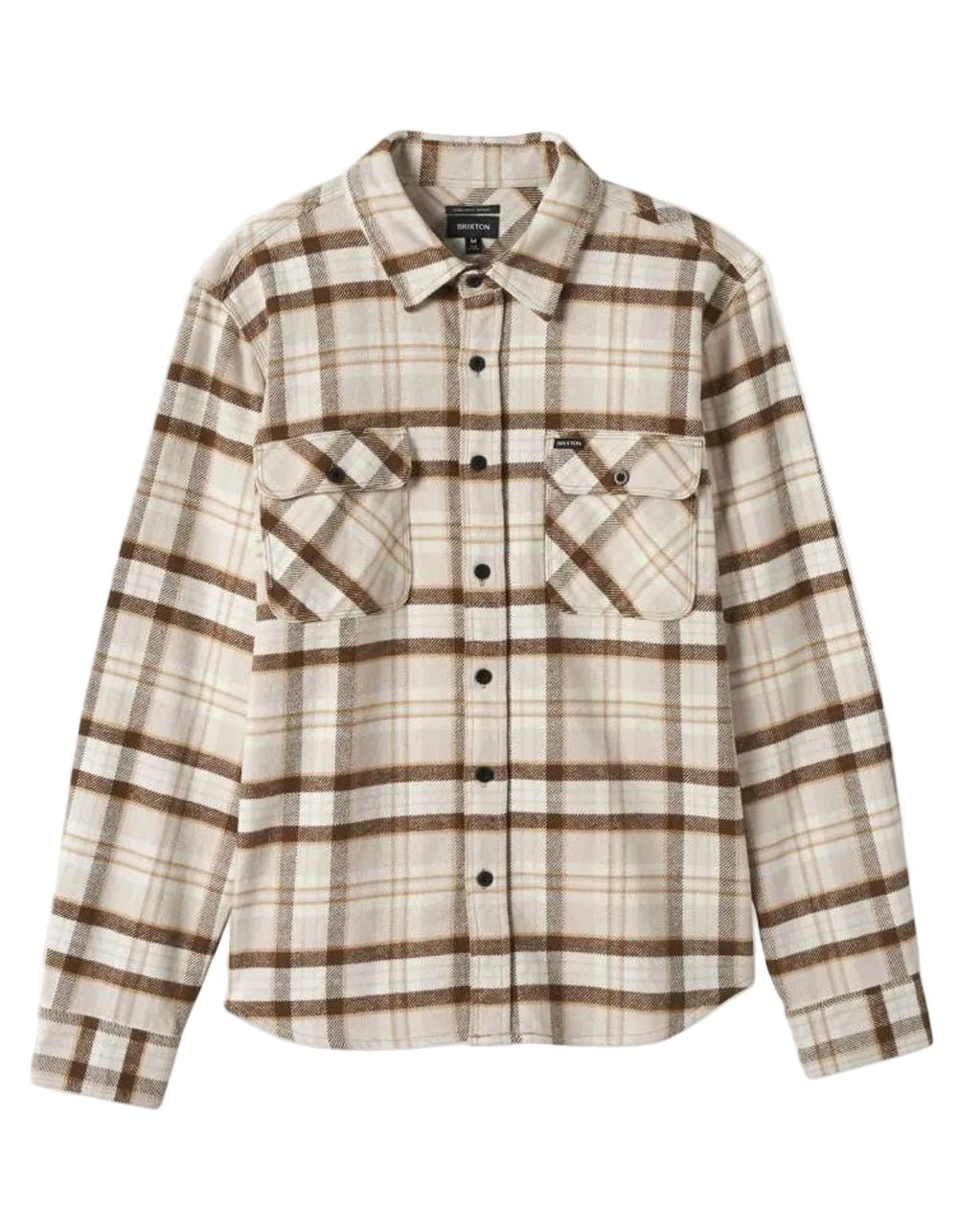Bowery Heavy Weight LS Flannel in Beige Off White Desert Palm