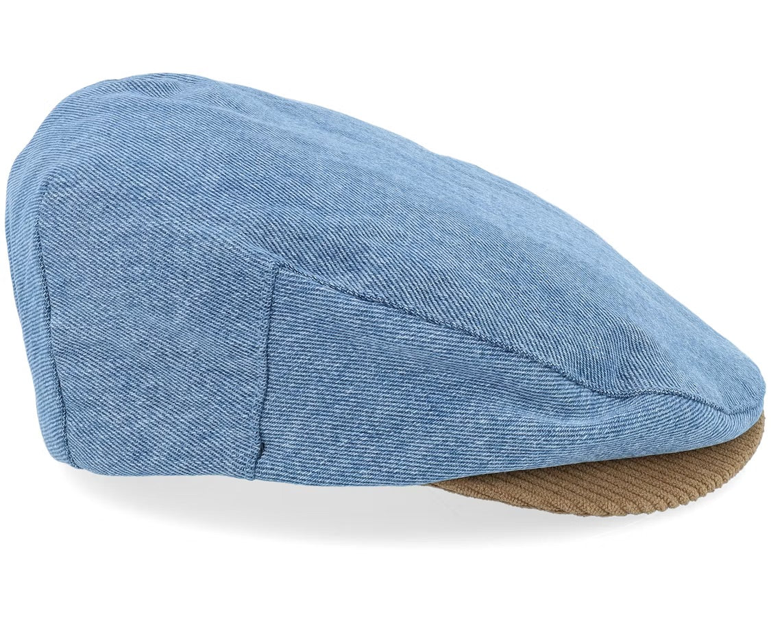 Brixton Brixton Hooligan Flat Cap in Denim Rinse Endless Waves