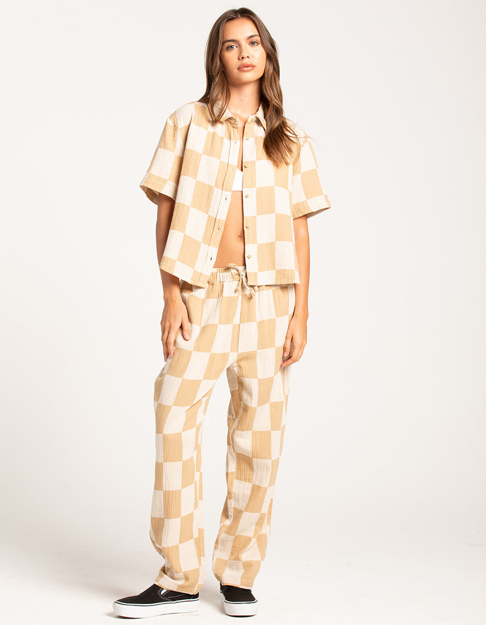 Brixton Women's Mykonos Short Sleeve Shirt and matching Pant