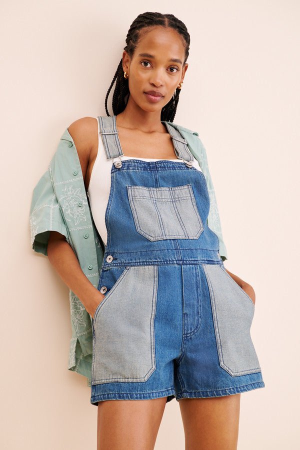 Brixton Two - Tone Denim Short Overalls