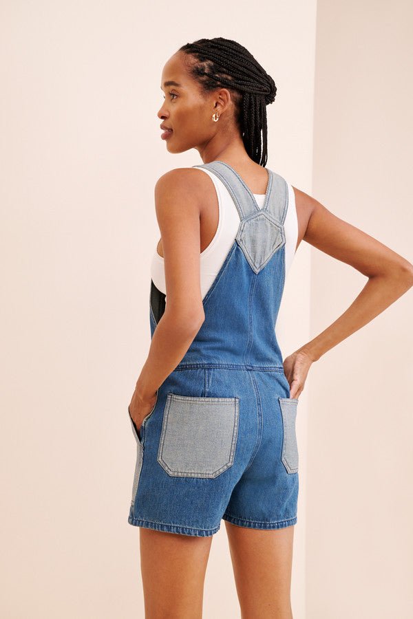 Brixton Two - Tone Denim Short Overalls