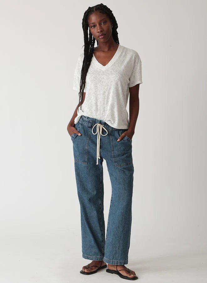 Electric & Rose Electric & Rose Chase Slub Vneck Tee Endless Waves