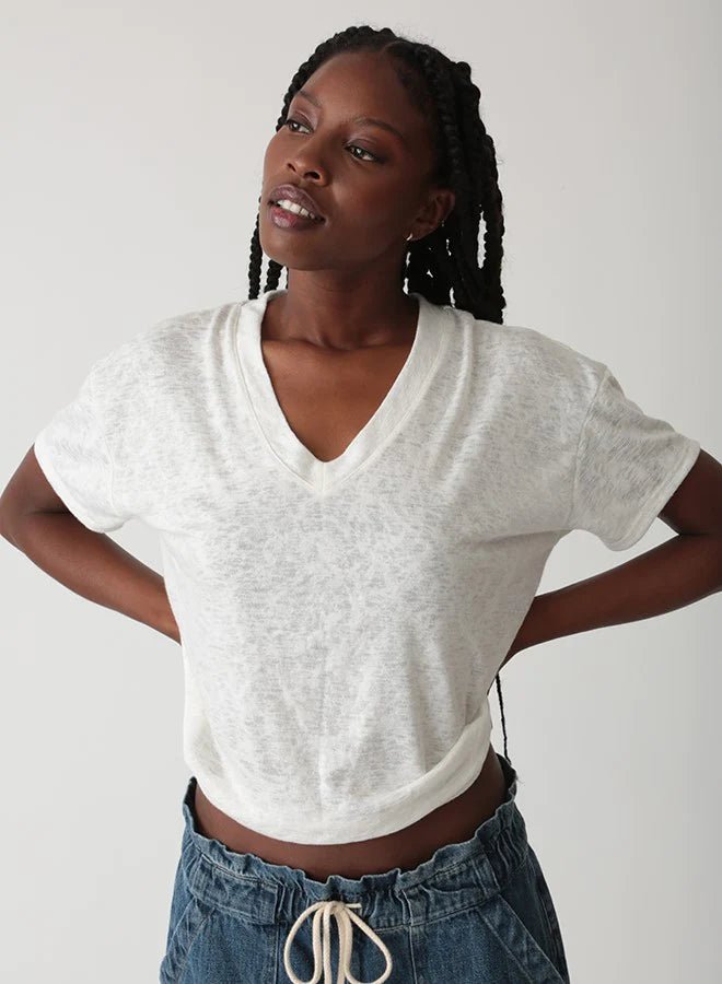 Electric & Rose Electric & Rose Chase Slub Vneck Tee Endless Waves