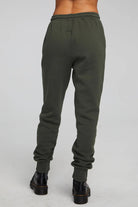 Rear view of Chaser Tessa Joggers in Forest Green - Endless Waves