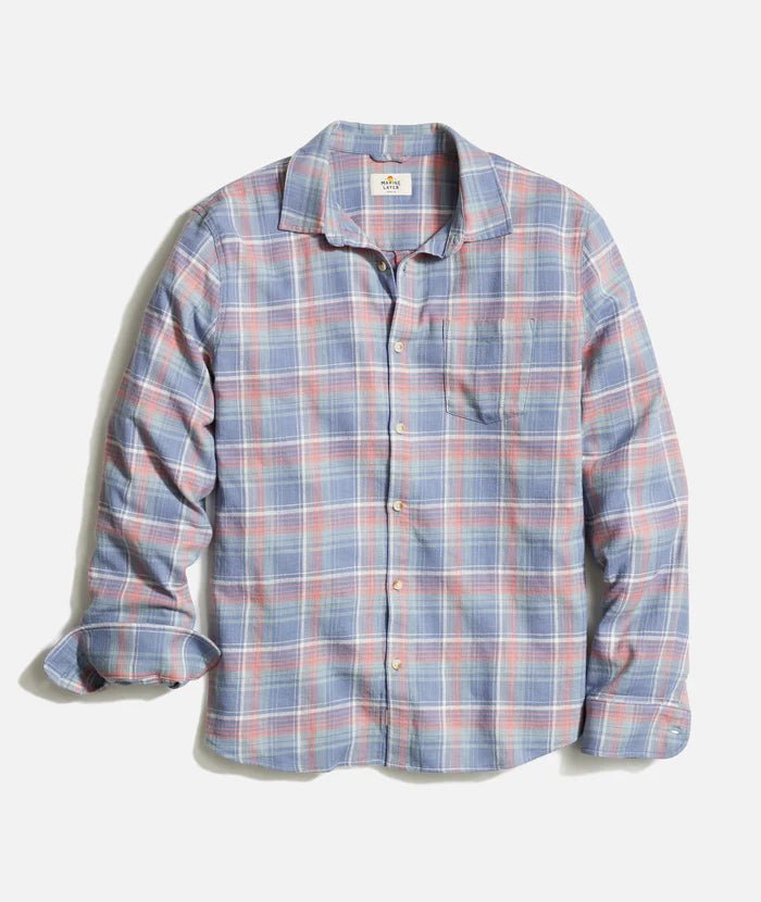 Marine Layer Marine Layer Classic Stretch Selvage LS Shirt Endless Waves