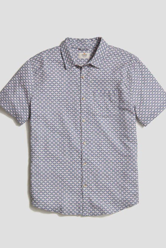 Classic Stretch Selvage Short Sleeve Shirt - Endless Waves
