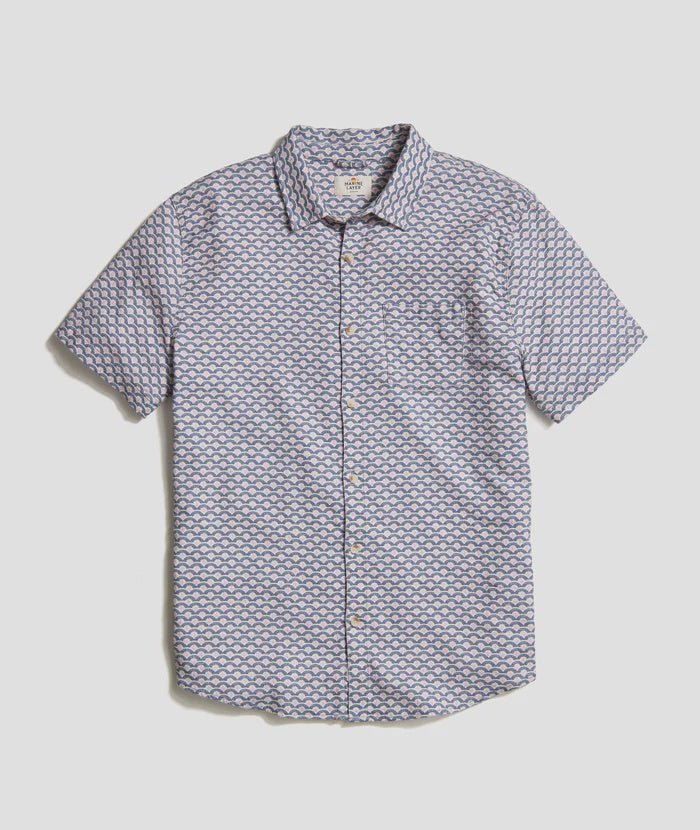 Classic Stretch Selvage Short Sleeve Shirt - Endless Waves