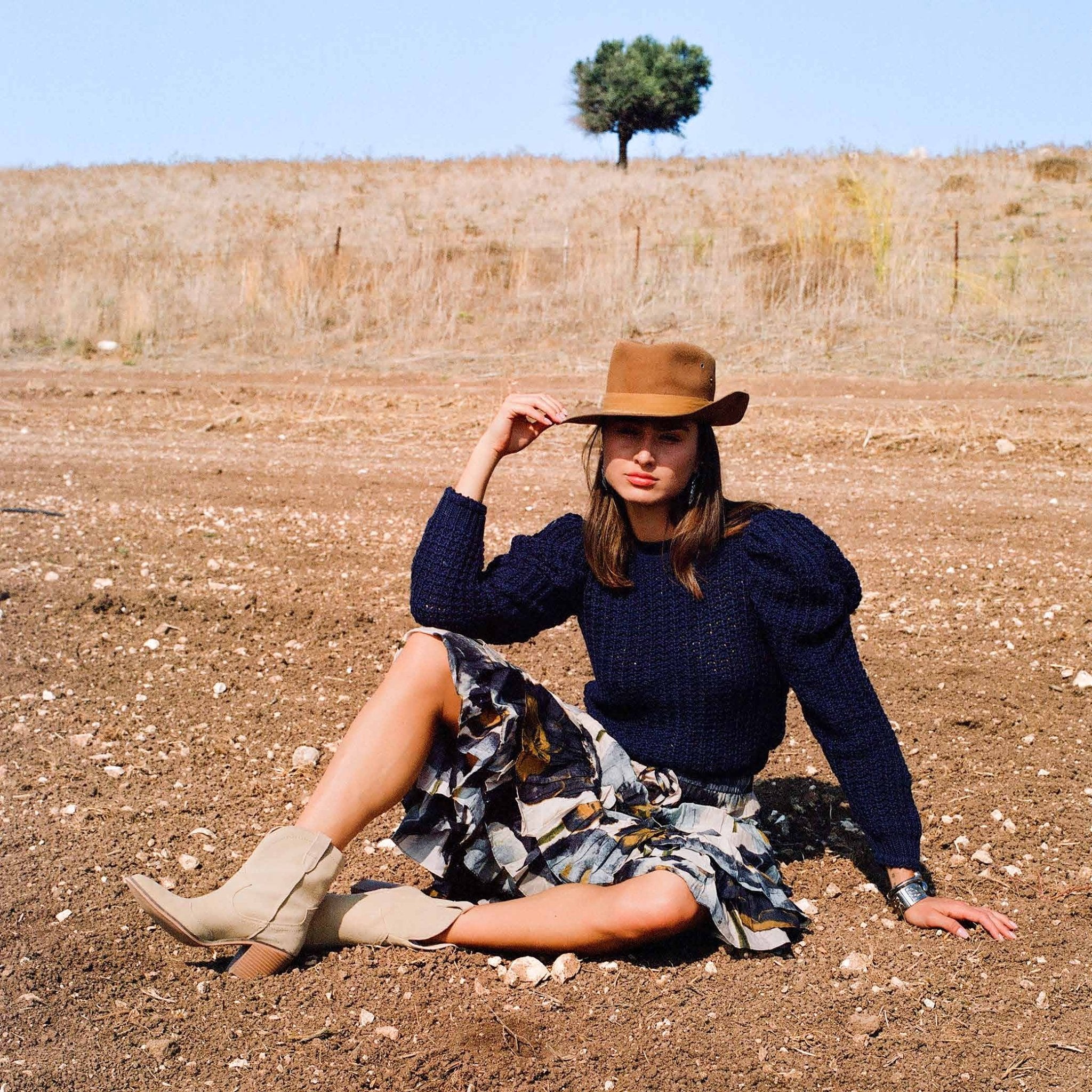 Desert Queen Desert Queen Cleo Ruffle Midi Skirt Endless Waves