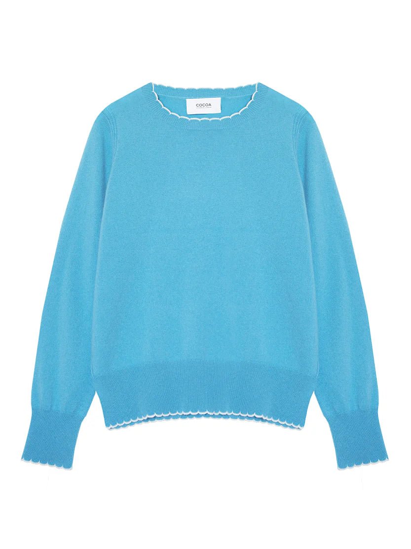 Cocoa Cashmere Boating Blue Lou Jumper