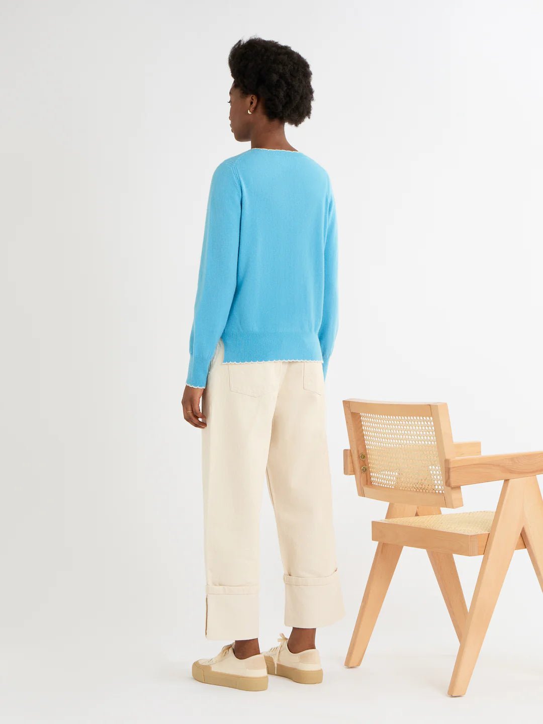 Cocoa Cashmere Boating Blue Lou Jumper