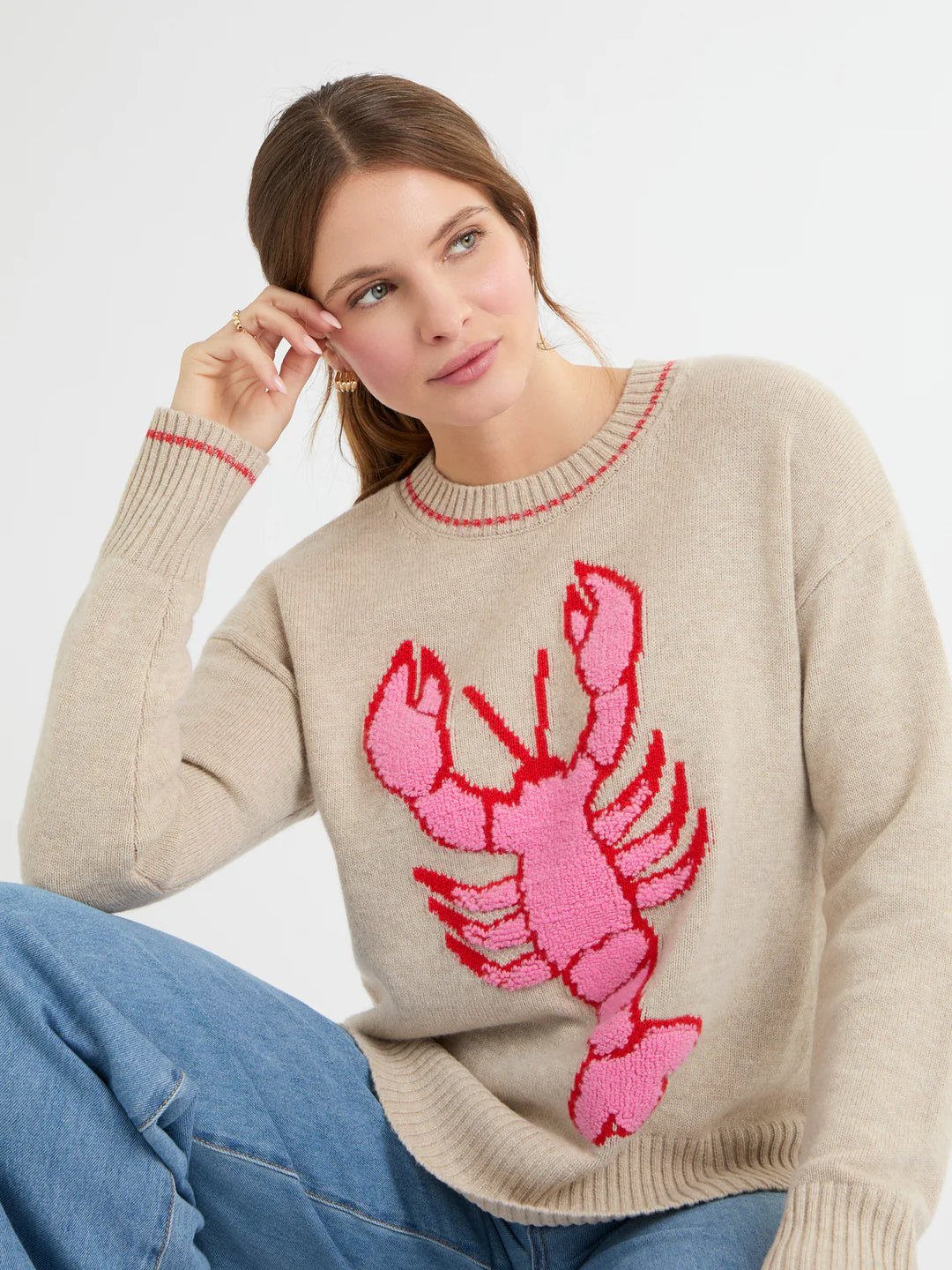 Cocoa Cashmere Lobster Jumper