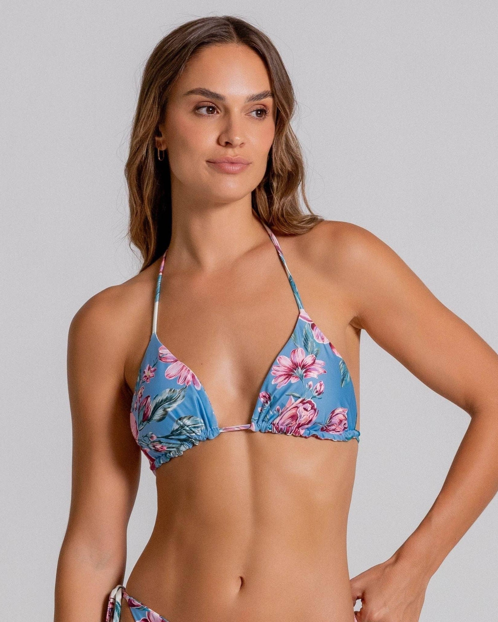 Cosita Linda Bloomberry Luxe Reversible Triangle Bikini Top