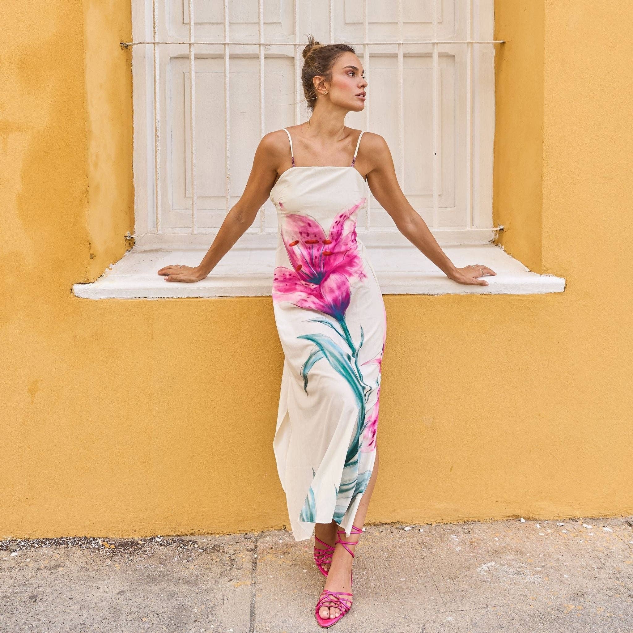 orchid maxi dress Cosita Linda Orchid Riviere Maxi Dress