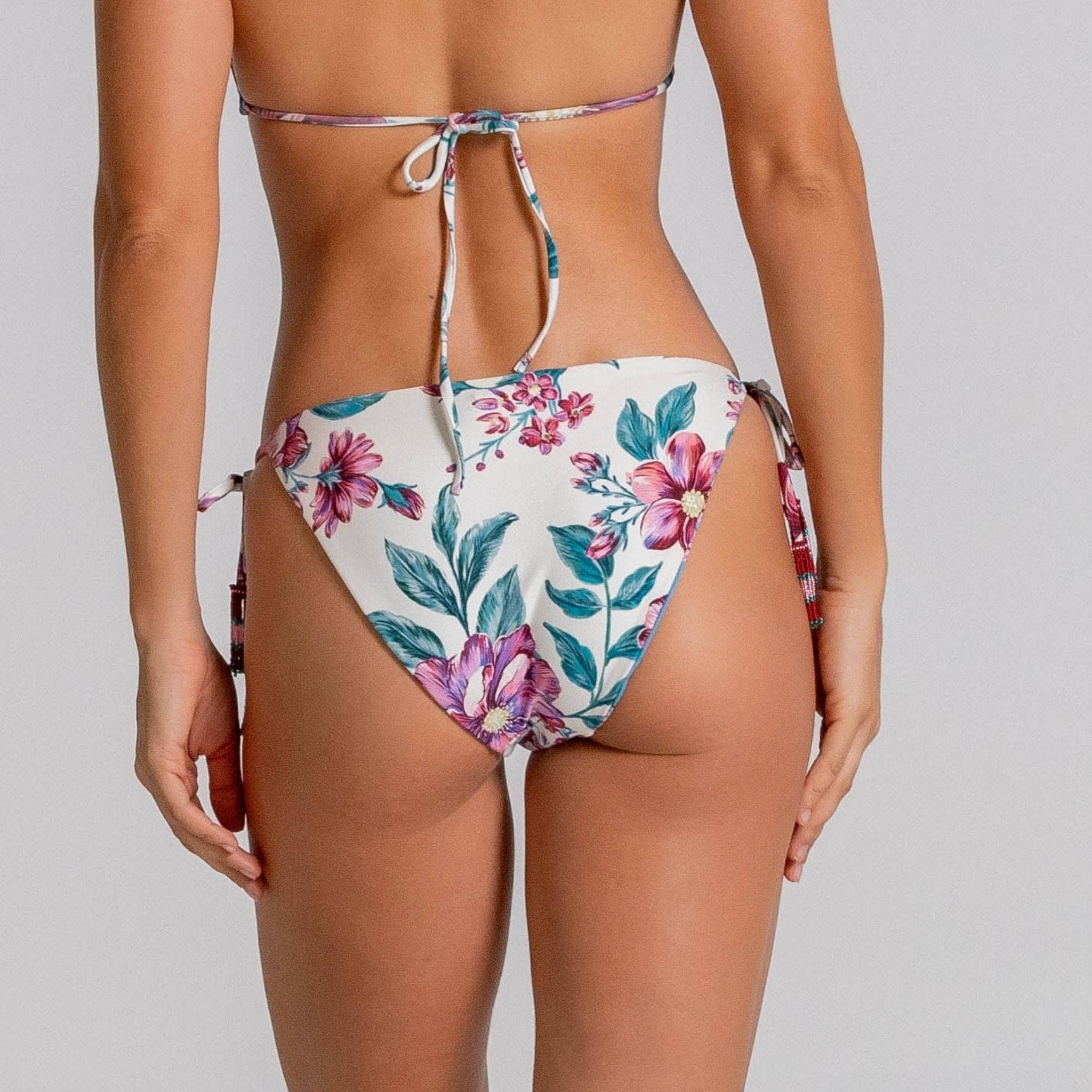 Costa Linda Bloomberry Luxe Reversible Tie Side Bikini Bottom