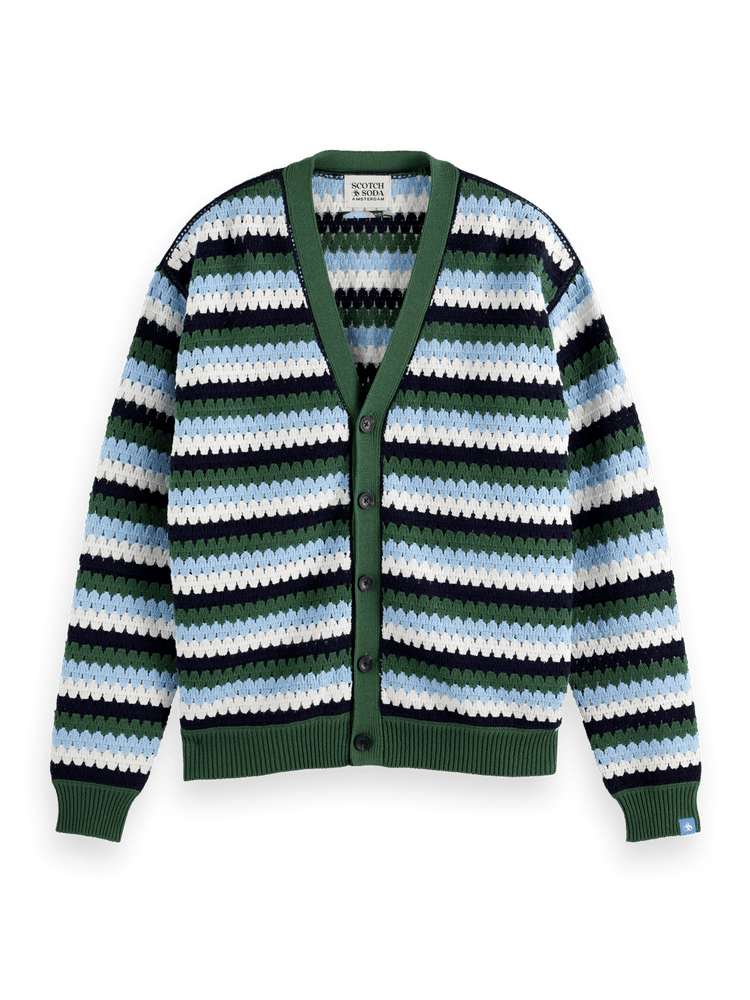 Crochet Drop Shoulder Cardigan - Endless Waves