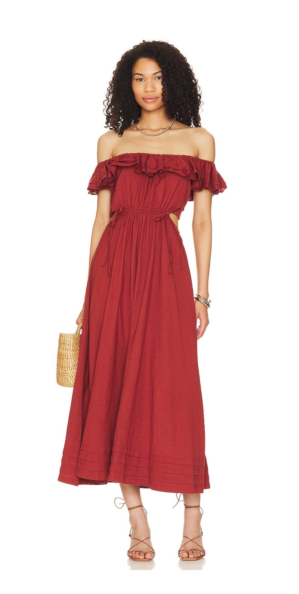 Cleobella Cleobella Daria Cut - Out Midi Dress Endless Waves