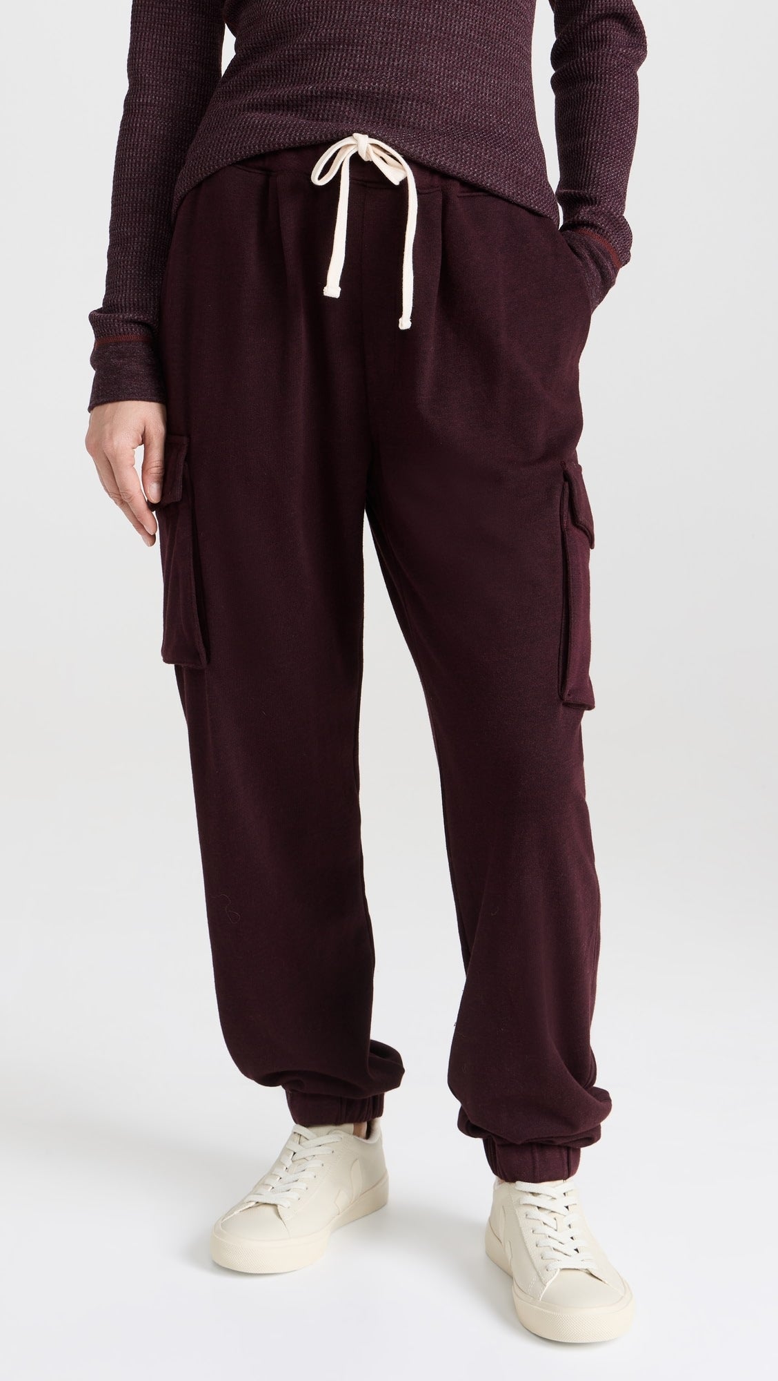 Monrow MONROW Dark Heather Fleece Utility Pants Endless Waves