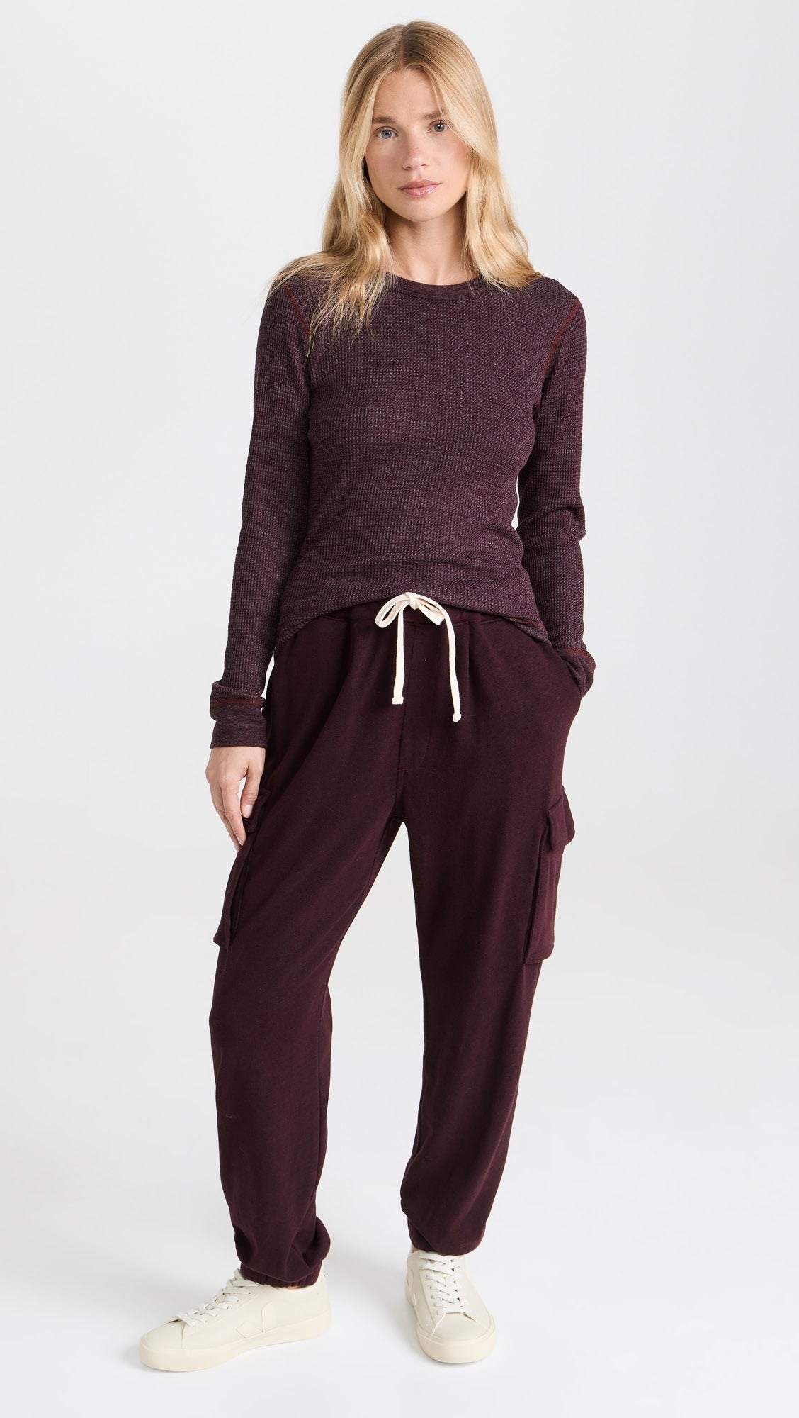 Monrow MONROW Dark Heather Fleece Utility Pants Endless Waves