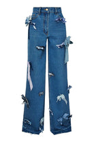 Dessa Bow Jeans - Endless Waves