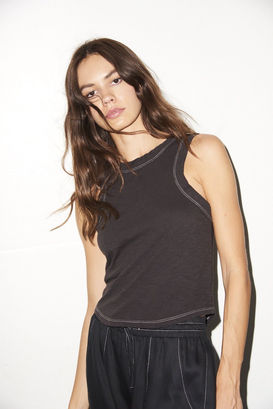 LNA LNA Contrast Stitch Detra Cotton Tank Endless Waves