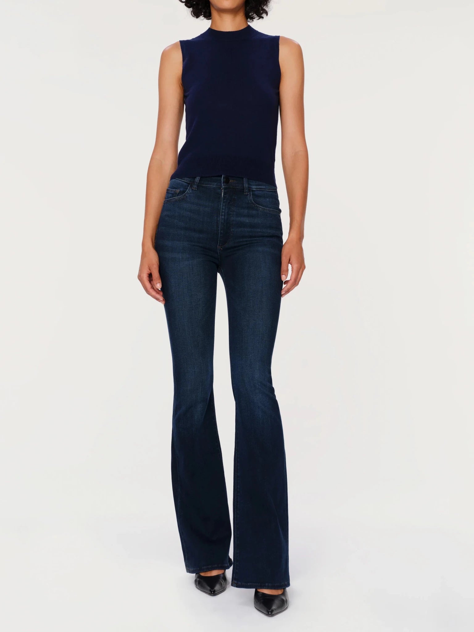 DL1961 Bridget Boot High Rise Instasculpt Jeans - Dark Indigo