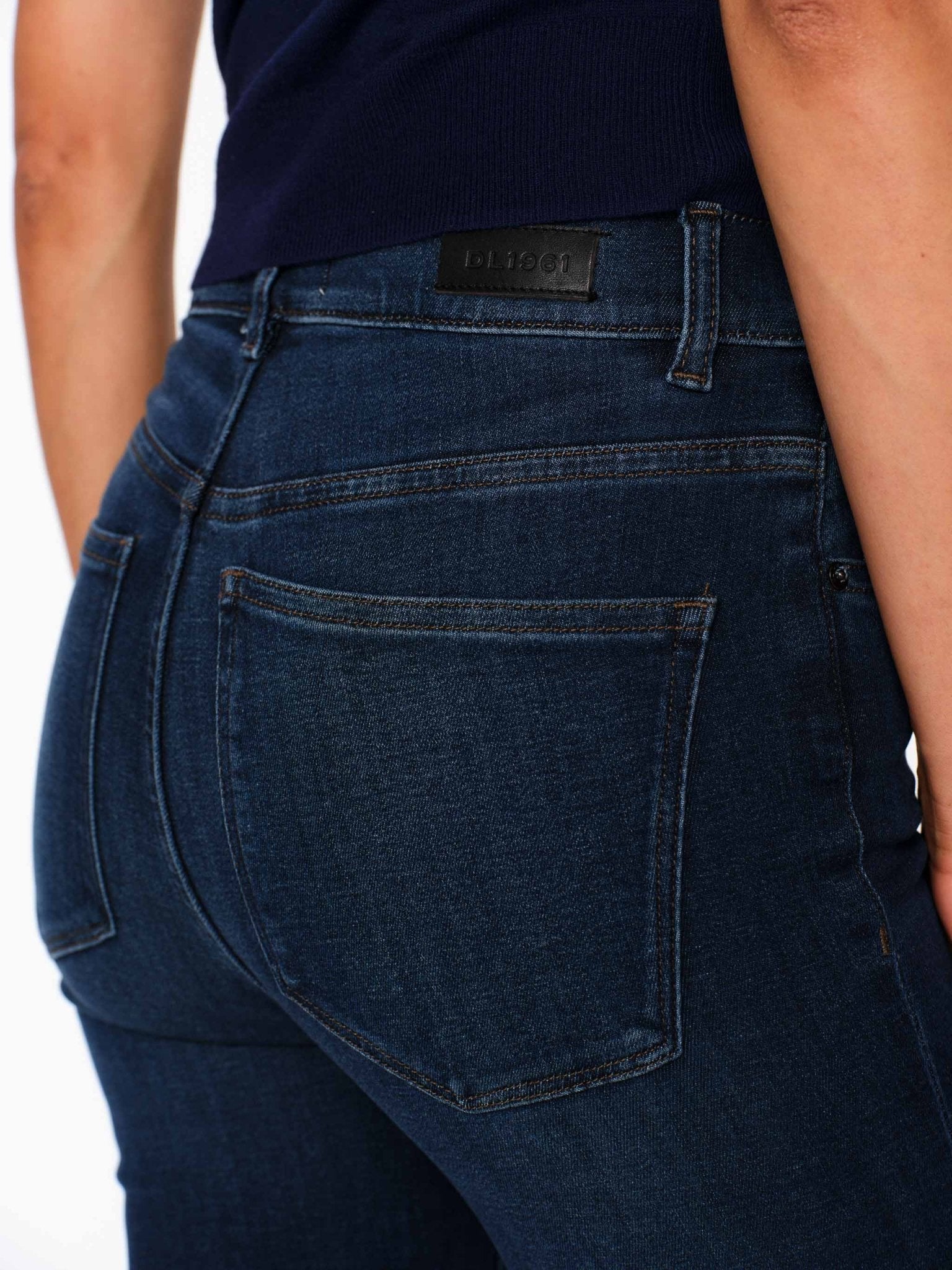DL1961 Bridget Boot High Rise Instasculpt Jeans - Dark Indigo