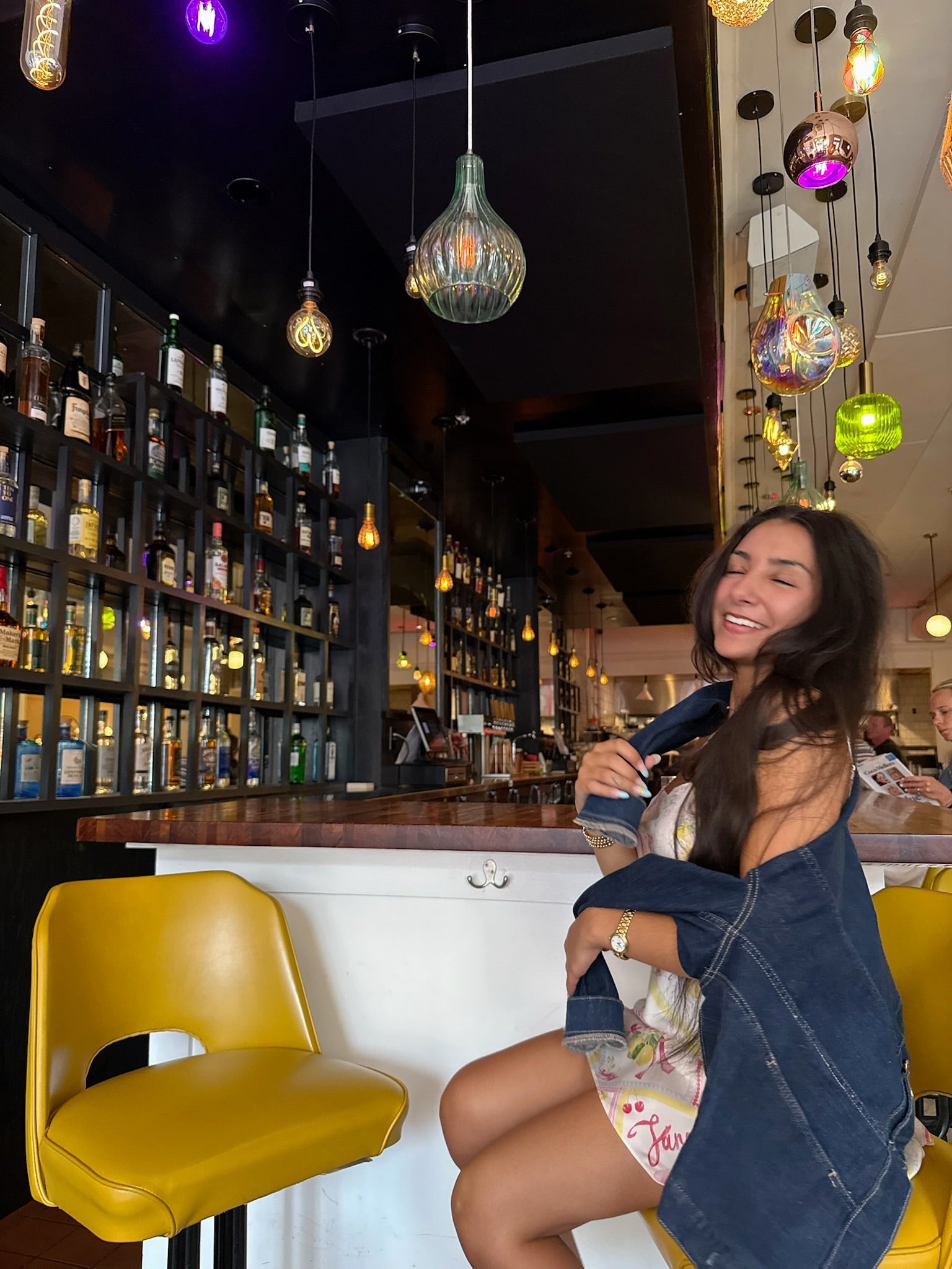 DL1961 DL1961 Vika Jacket in Mediterranean Endless Waves