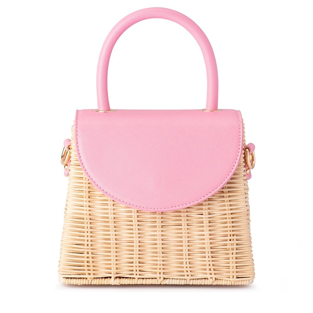 Donna Straw Top Handle Bag - Endless Waves