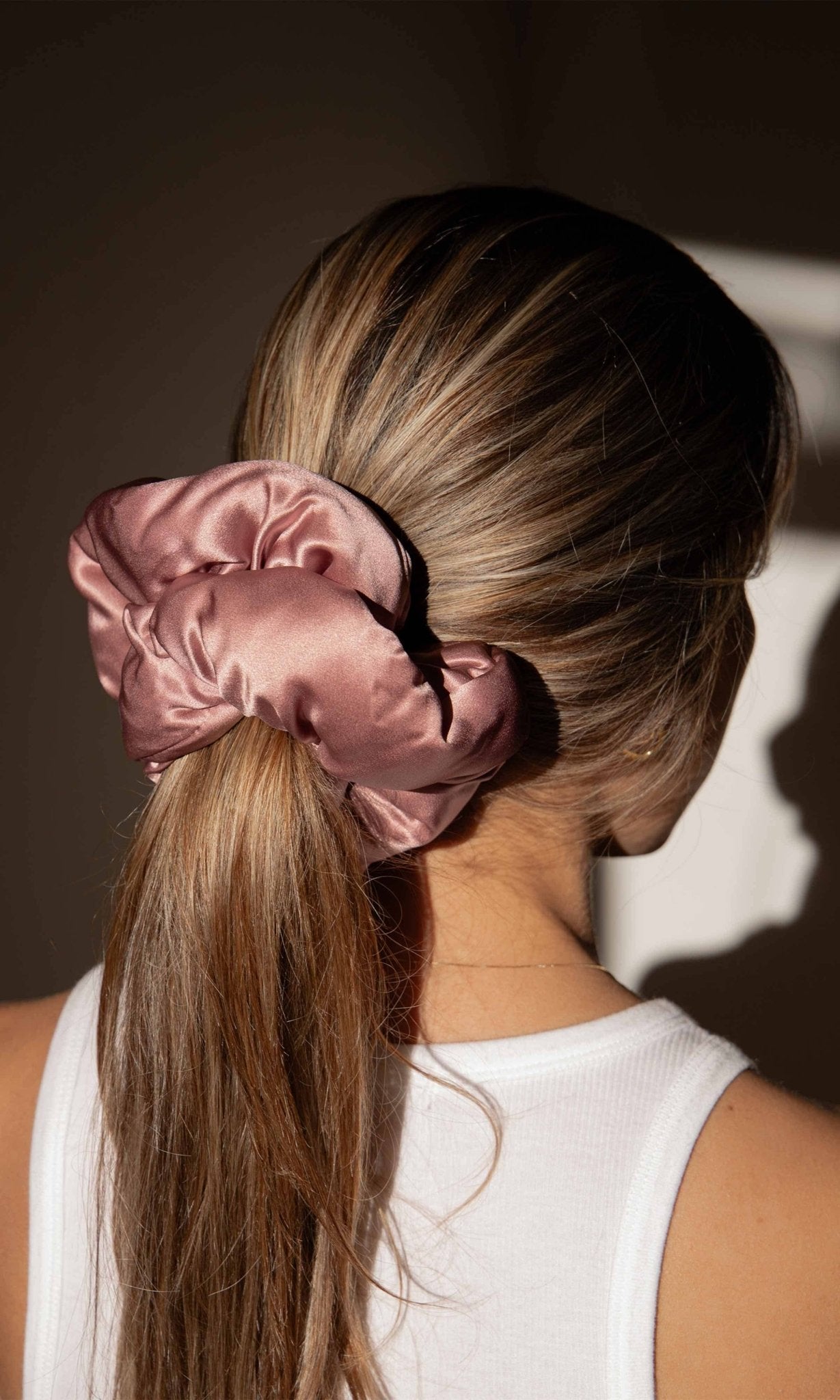 Drowsy Damask Rose Padded Scrunchie