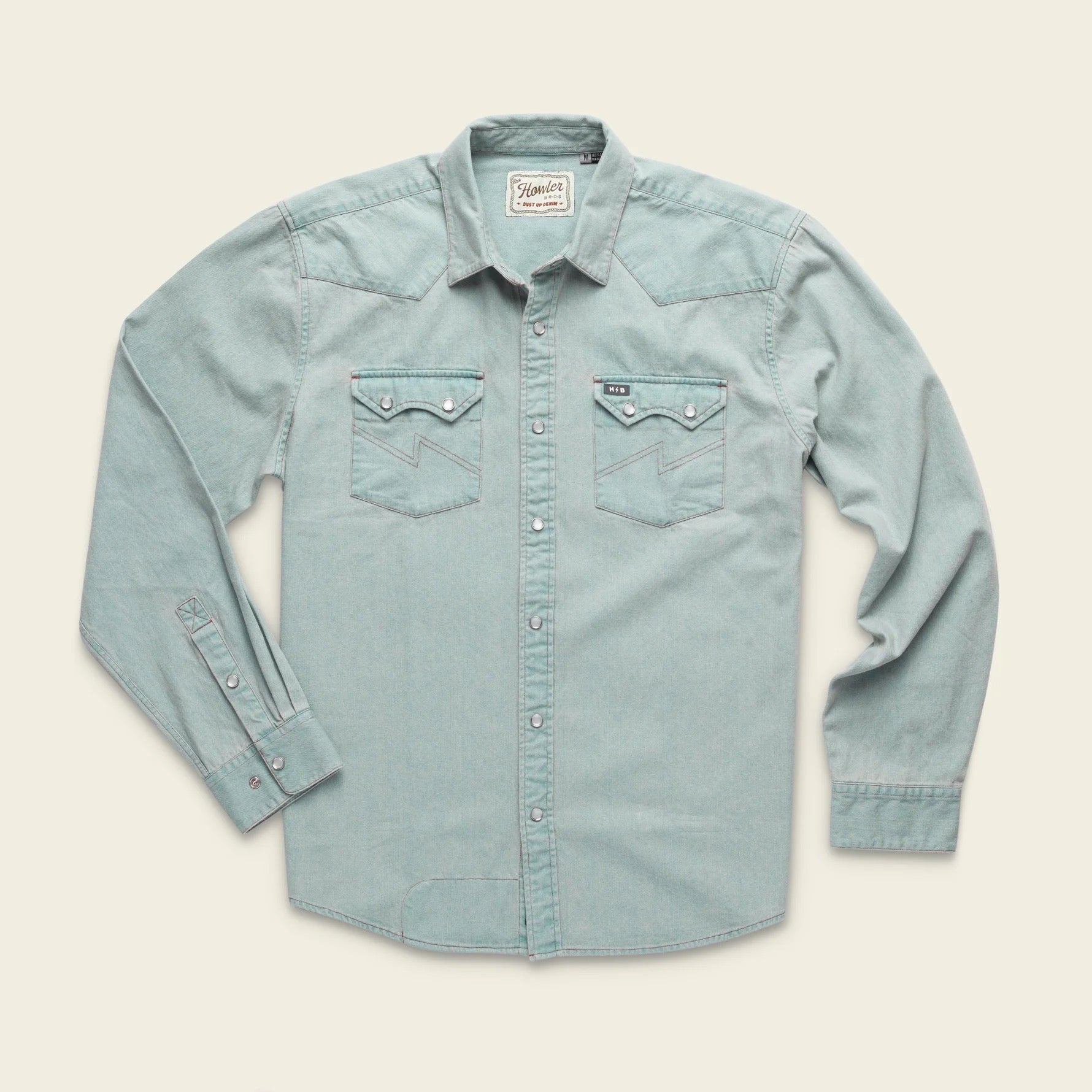 Dust Up Denim Snapshirt - Endless Waves