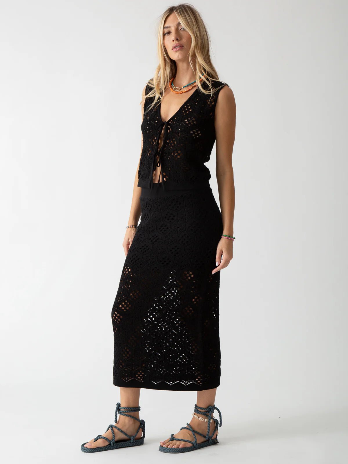 Electric & Rose Electric & Rose Angelina Crochet Skirt Endless Waves
