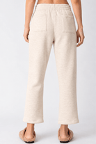 Rear view of Electric & Rose Elin pant in oatmeal heather 