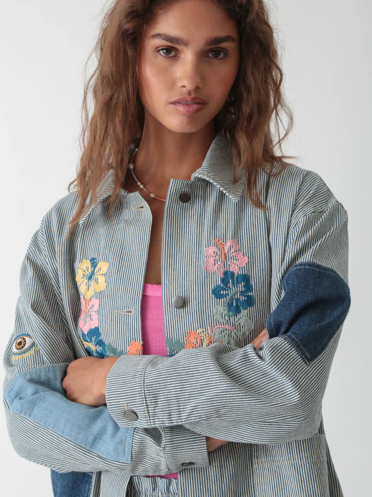 Electric & Rose Electric & Rose Embroidered Chore Jacket Endless Waves