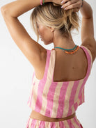 Electric & Rose Resort Linen Tank - Endless Waves
