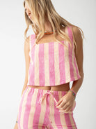 Electric & Rose Resort Linen Tank - Endless Waves