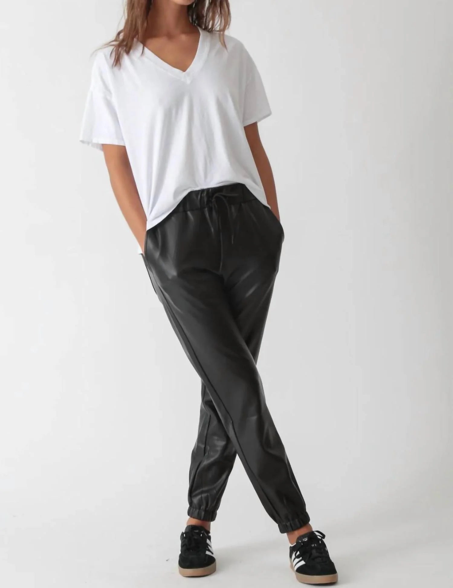 Electric & Rose Electric & Rose Downtown Vegan Leather Jogger Endless Waves