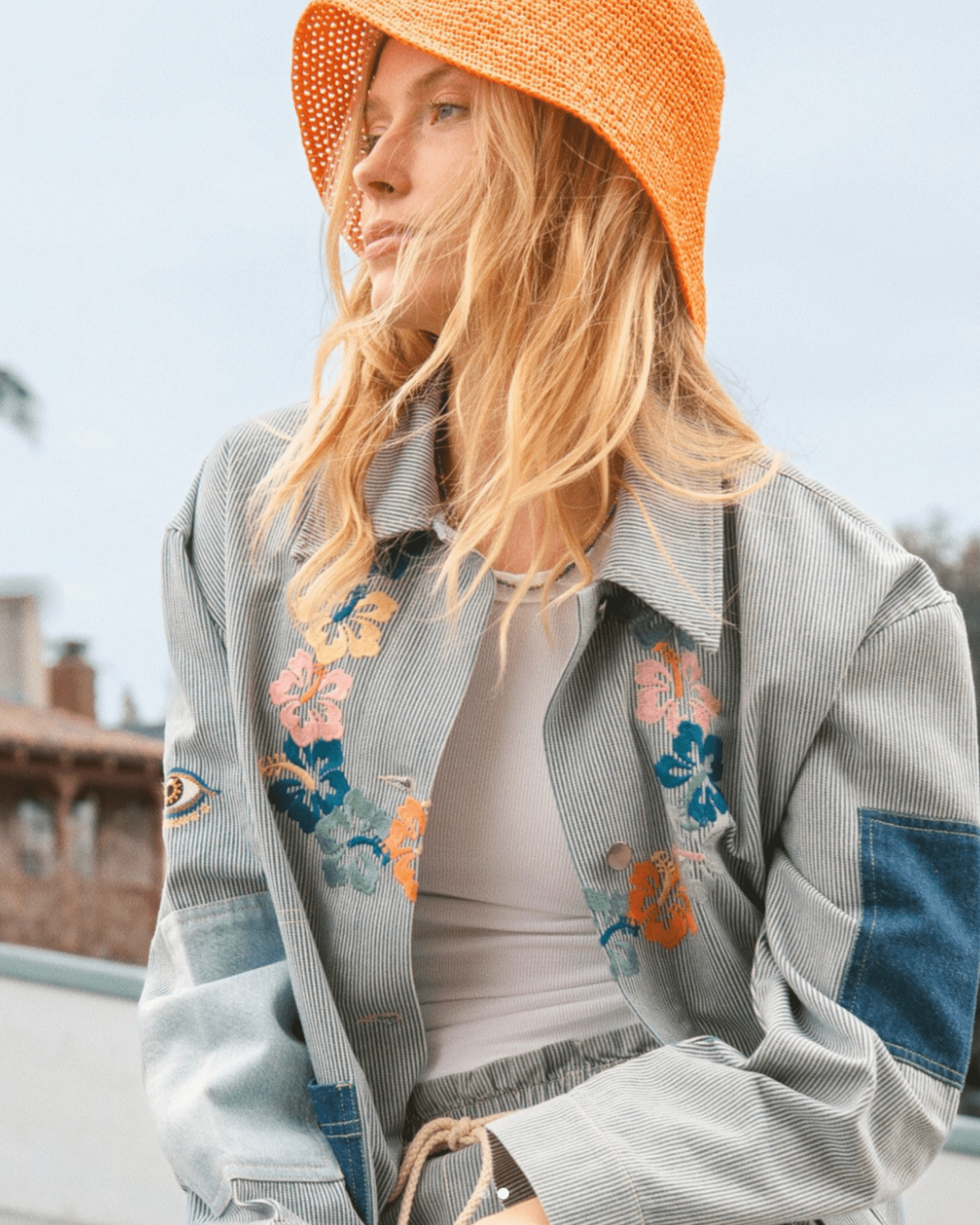 Electric & Rose Electric & Rose Embroidered Chore Jacket Endless Waves