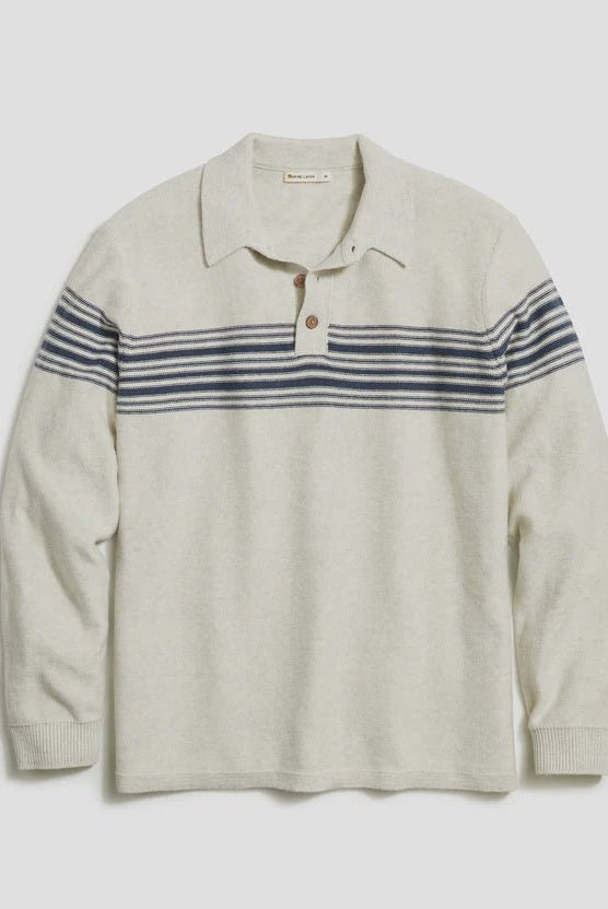 Elias Chest Stripe Sweater Polo - Final Sale - Endless Waves