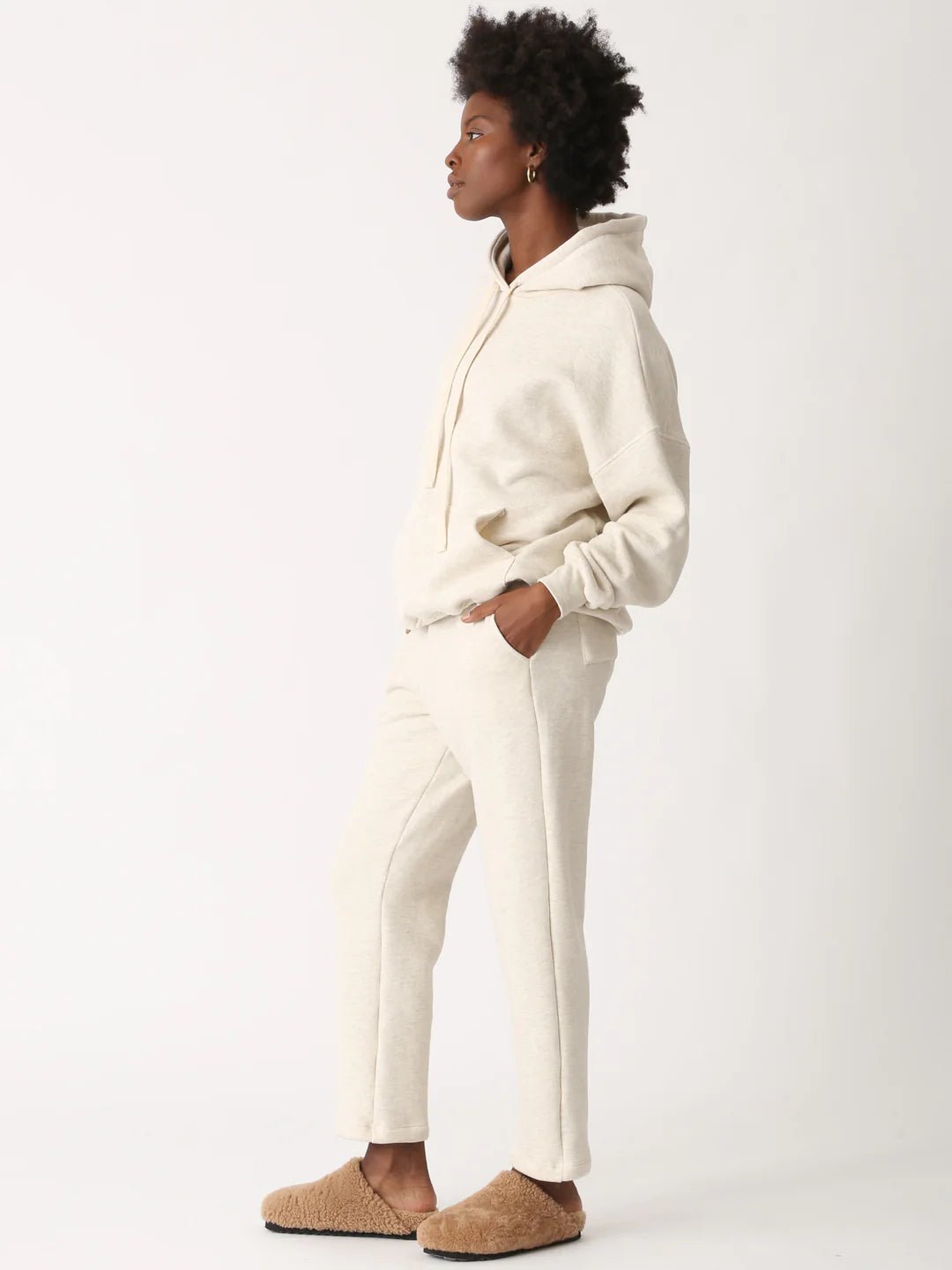 Elin Pant - Cozy Oatmeal Fleece - Endless Waves